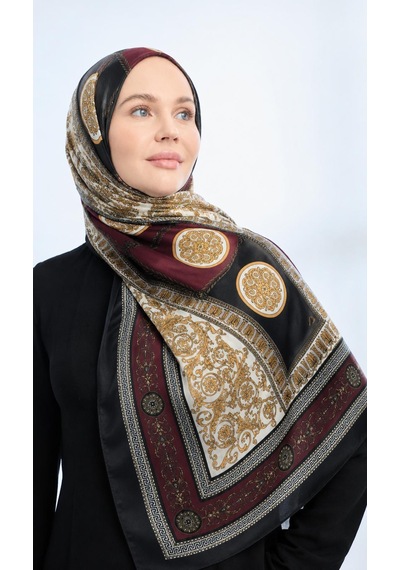 İPEKAL Soft Pamuk Şal-75 X 190 -06574 Siyah-Gold