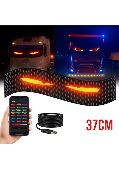 Matrix Şeytan Göz Kayar Led Panel Tabela Telefon Üzerinden Tasaralama 37cm