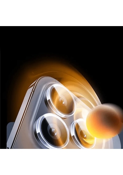 Baseus İphone 15 Pro/15 Pro Max İçin Sapphire Serisi Hd Cam Kamera Koruyucu- 5775 Şeffaf