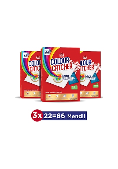 Renk Koruyucu Mendil 22'li Paket 3 Adet 66 Yıkama İçin Ultra