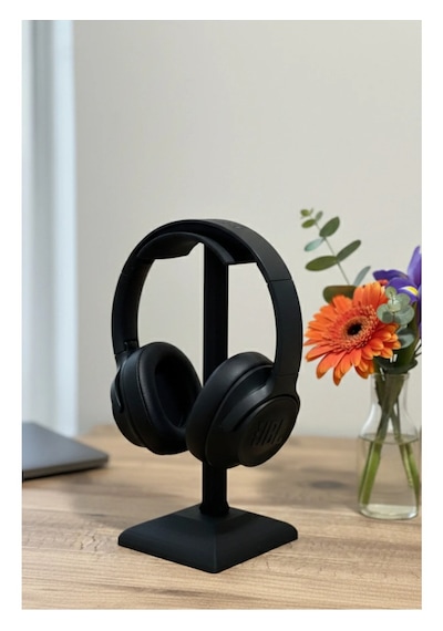 Dekoratif Gamer Kulaklık Standı - Kulaklık Tutucu - Siyah - 24 Cm