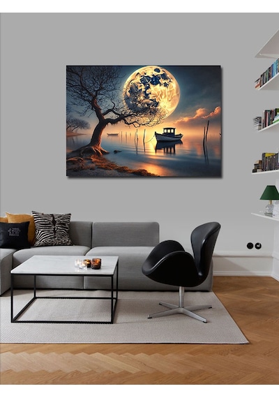 Kanvas Tablo Ay Işığında Yalnızlık 100cmx140cm