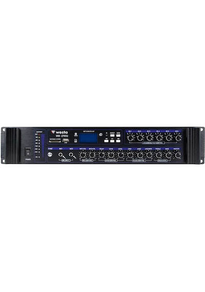 Ayt Westa Wn-2700u 700 Watt 6 Bölgeli Hat Trafolu Mikser Amfi Stüdyo Tipi Anfi Usb Sd Kart Bluetooth