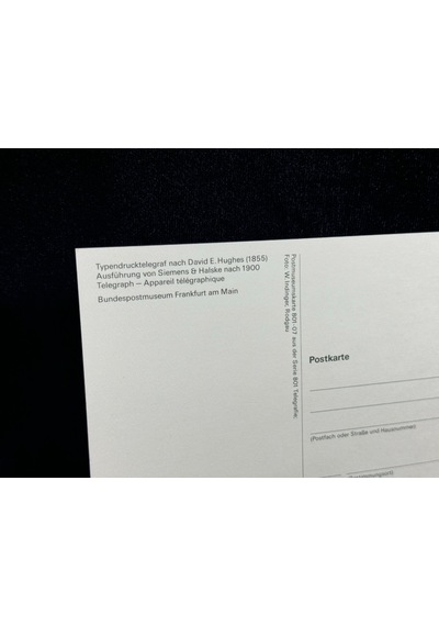 1983 Almanya Vordruckblatt Post And Technology Typendrucktelegraf Hughes Postcard Germany