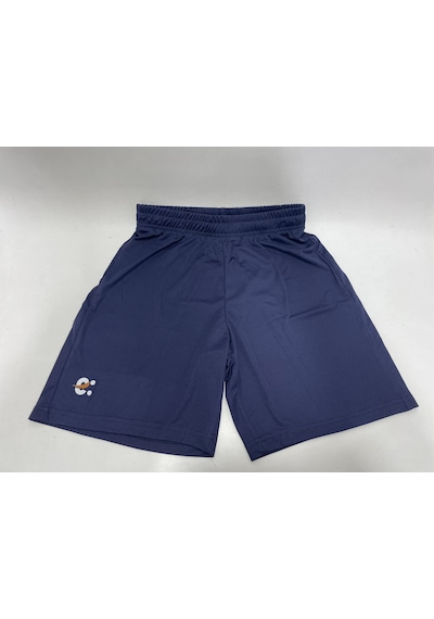 Baskılı Unisex Lacivert Polyester Şort L Beden Mavi