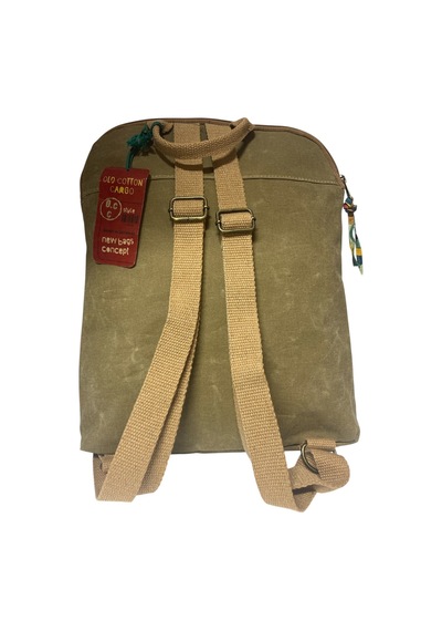 Old Cotton Cargo Vintage Kanvas Renkli Otantik Günlük Gezi Seyahat Sırt Çantası Lucas Bag 30 Cm X 37 Cm Camel