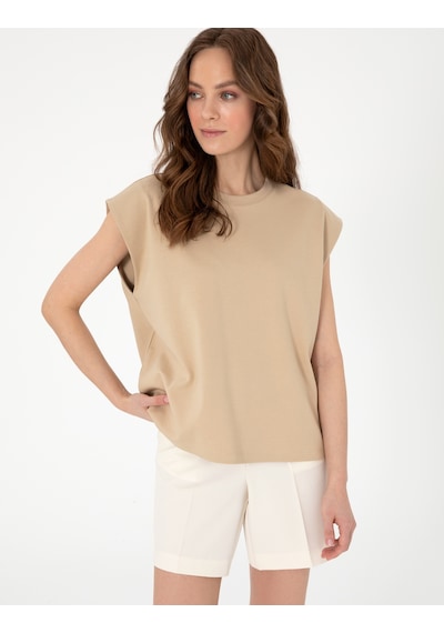 Pierre Cardin Kadın Bej Tişört 50301474-vr011 Bej