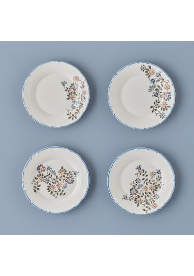 Bella Maison Vintage Porselen Pasta Tabağı 4'lü Mavi 20 CM