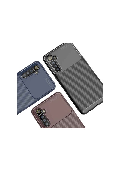 Realme Xt Karbon Desenli Negro Silikon Kılıf
