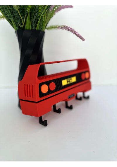 3d Baskı Anahtarlık Askısı F40 Model Kırmızı - Siyah