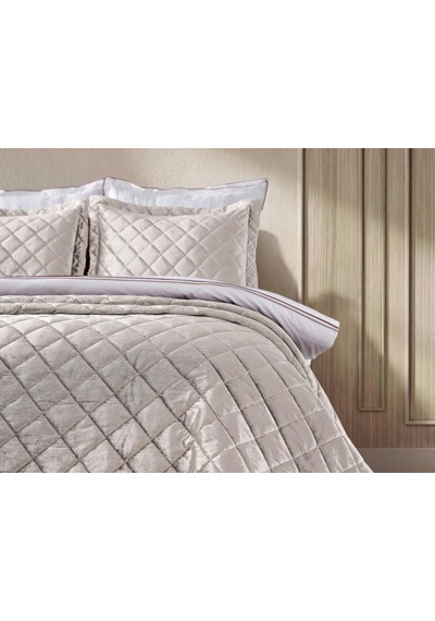 Doqu Home Luxury Yatak Örtüsü Imperial Çift Kişilik - Bej