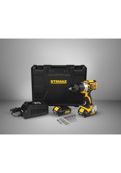 Rtrmax RTX2013 Kömürsüz 18V 2.0 Ah Li-ion Çift Akülü Matkap Vidalama