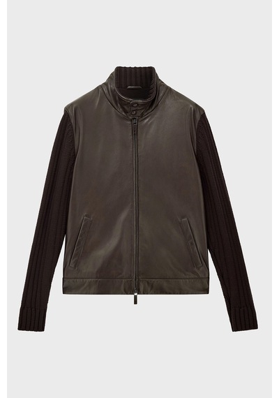 Emporio Armani Deri Dik Yaka Fermuarlı Ceket Erkek Ceket Em007276 Af29262 U6029 Koyu Kahve Emporio Armani Deri Dik Yaka Fermuarlı Ceket Erkek Ceket Em007276 Af29262 U6029 Koyu Kahve