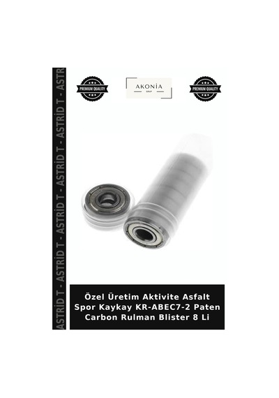 Özel Üretim Aktivite Asfalt Spor Kaykay Kr-abec7-2 Paten Carbon Rulman Blister 8 Li Çok Renkli
