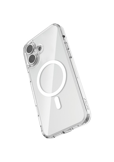 Apple Uyumlu iPhone 16 Kılıf Magsafe Şarj Özellikli Raptic Crystal Magsafe Serisi Şeffaf Kapak Şeffaf