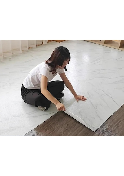 Kendinden Yapışkanlı Yer Zemin Ve Duvar Kaplama Paneli Arkası Kauçuklu 60x60cm Floor Pvc Panel 6216