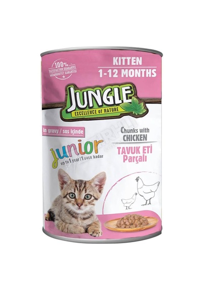 3 Adet Jungle Yavru Kedi Konservesi 400 Gr