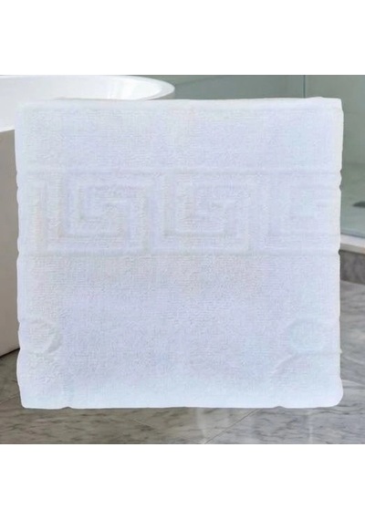 Bicomi %100 Pamuklu İkili Ayak Havlusu Seti Duş Sonrası Ultra Emici Banyo Paspası 50x70 Cm Beyaz