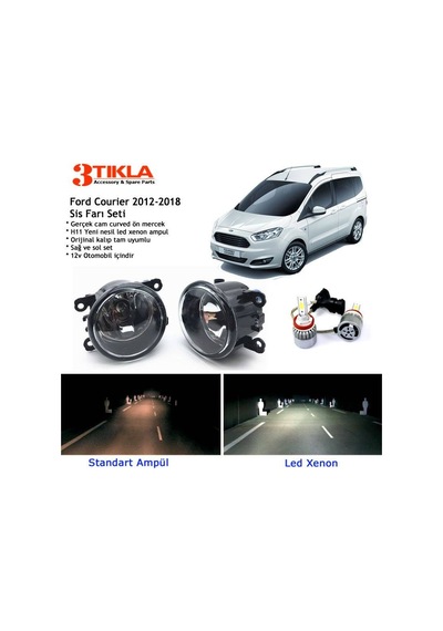 Courier 2012-2018 Beyaz Led Xenon Sis Farı Seti