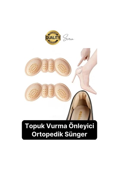 Svein Yumuşak Kaymaz Ayakkabı Topuk Vurma Önleyici Pad 4 MM