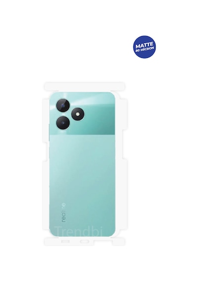 Realme C51 Mat Arka Ve Yan Koruyucu Tpu Film