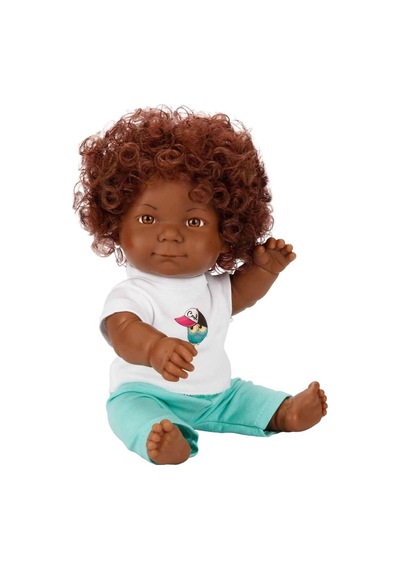 Minik Göbek Ve Kıvırcık Saçlarıyla 35cm. Dada Bebek