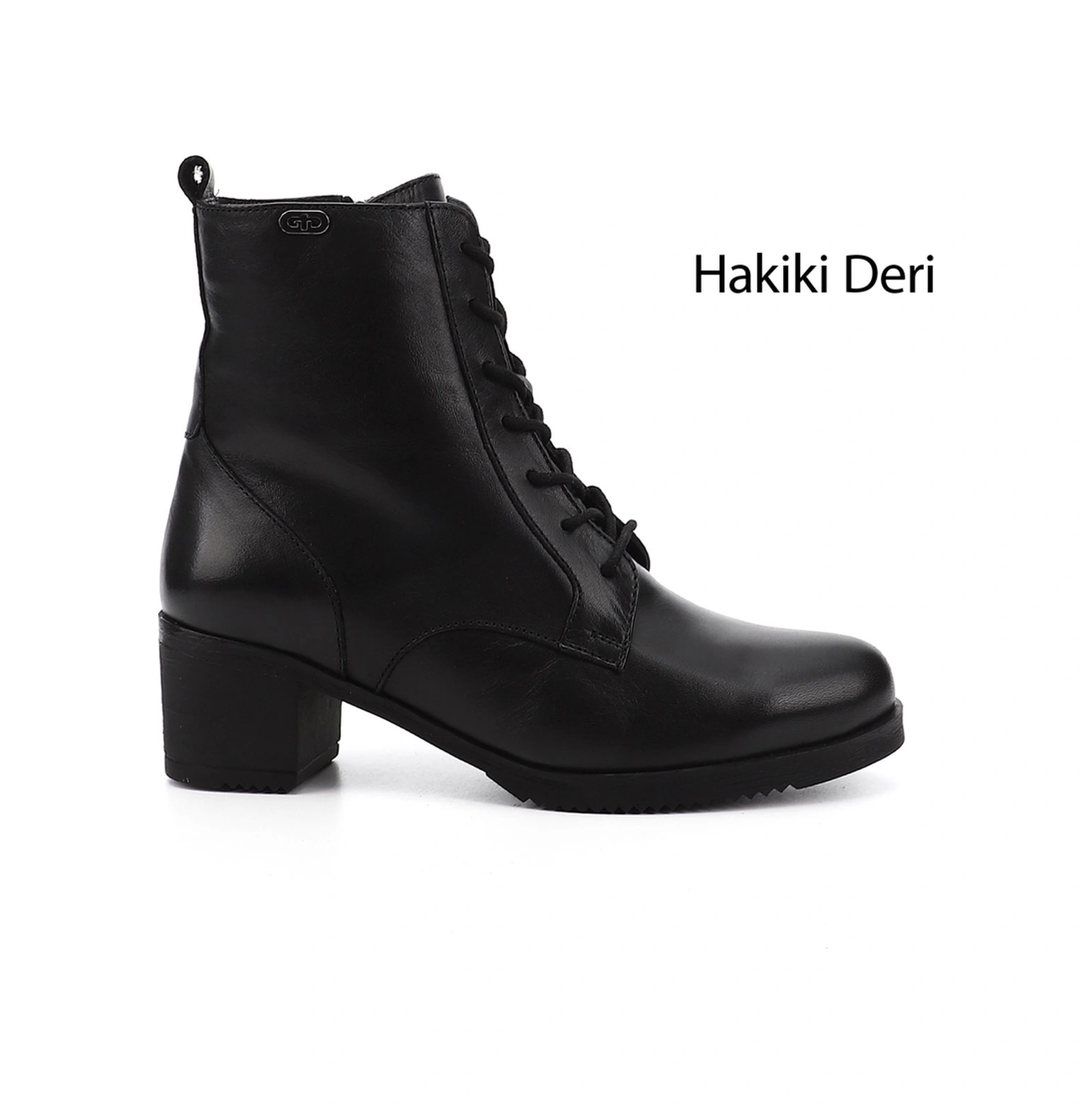 Gönderi(R) Gönderi R Kadın Siyah Fermuarlı Kalın Topuklu Hakiki Deri Postal Bot Gkzb13451402 Siyah