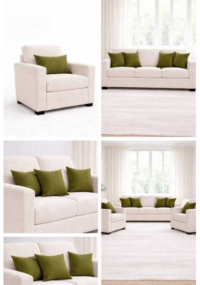 Kadife Dokulu Çimen Yeşili Kırlent Yastık Kılıfı 2 Adet 50 X 30 Cm