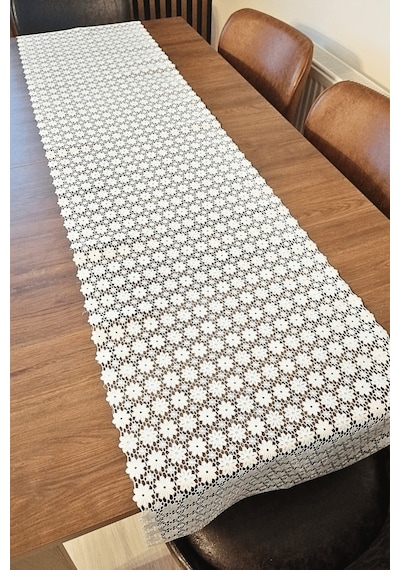 Pvc Dantel Raf -dolap -çekmece -masa - Sehpa -örtüsü - 50 Cm X 3 Metre-desen5 Beyaz