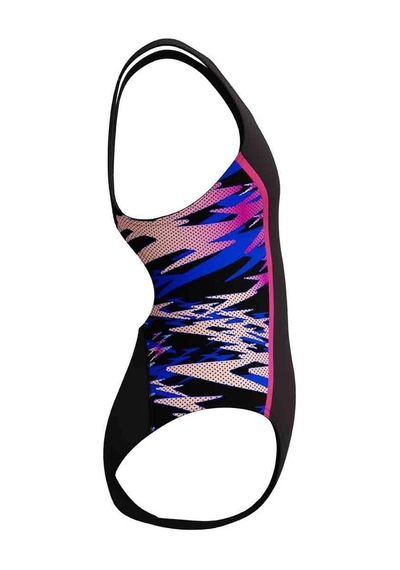 Speedo Hyperboom Splice Muscleback Kadın Yüzücü Mayosu Siyah