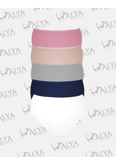 Alya Underwear Kadın Extra Battal Külot - 5 Adet Beyaz 8xl, 9xl, 10xl Çok Renkli2