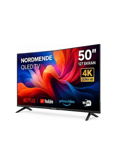 Nordmende Q50NM1105 Frameless 4K Ultra HD 50" 127 Ekran Uydu Alıcılı Android QLED TV