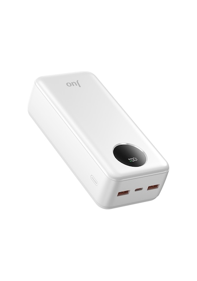 Juo MT03278 30000 Mah 22.5 W Dijital Led Ekranlı Taşınabilir Hızlı Şarj Cihazı Powerbank Beyaz
