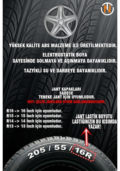Opel Astra 16 İnç Jant Kapağı Takım Gri G105