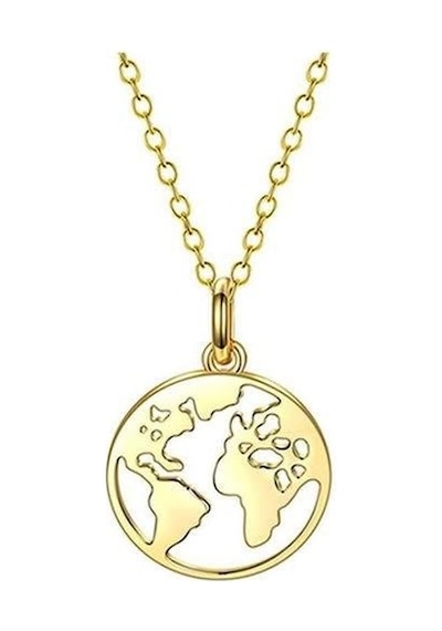 Gold Renk Dünya Kadın Kolye Çelik Çok Renkli