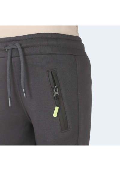 Slazenger LAMYA Çocuk Fermuar Cepli Koyu Gri Eşofman Altı