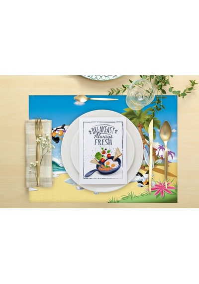 Adawall Home Looney Tunes Team Kumaş Amerikan Servis 4'lü Set 35x Çok Renkli