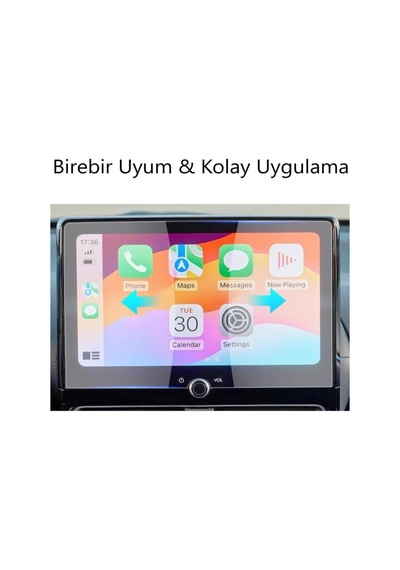 Toyota Uyumlu Yaris Cross Hybrid 10.5 İnç Araç Ekran Koruyucu Multimedya 9h Nano Kırılmaz Şeffaf