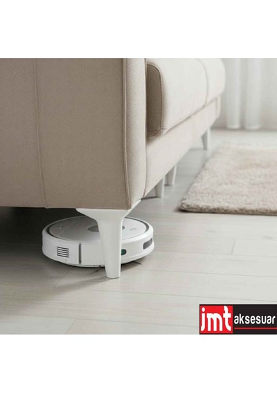 Aspen 15 Cm Beyaz 20 Adet Mobilya Ayağı Robot Süpürgeye Uyumlu Koltuk Tv Ünitesi Konsol Ayağı Beyaz
