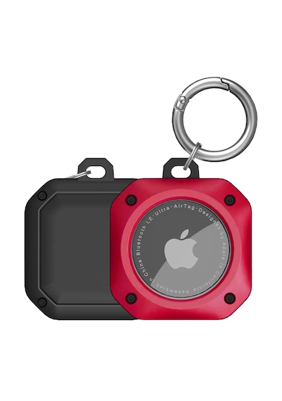 Buff Tagsafe Proshield Taşınabilir Anahtarlık Apple Uyumlu AirTag Kılıf Red