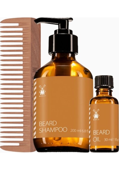 Mühle Beard Bundle Sakal Bakım Seti, Şampuan, Yağ Ve Tarak Içeren Lüks Erkek Seti Erkek Bakım Ürünleri