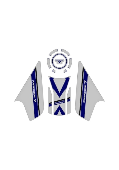 GP Kompozit Yamaha MT-07 Tracer 2020-2024 Uyumlu Tank Pad Seti Gri