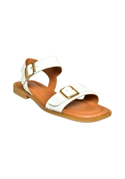 Fox Shoes U944834003 Beyaz Hakiki Deri Kadın Sandalet Beyaz-hakiki Deri