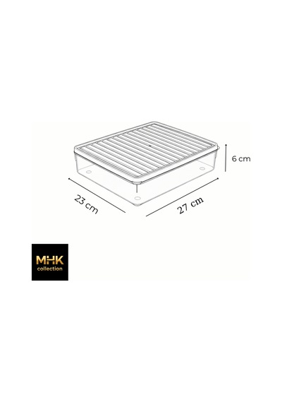 Büyük Boy Kapaklı Saklama Kabı Seti 2,8 Lt Gri 1 Adet