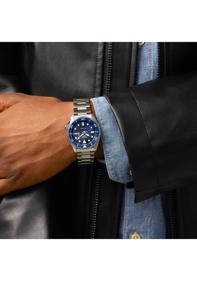 Seıko 5 Sports Skx 38 Mm Street Denim Srpl77k1 Srpl77k Otomatik Kol Saati Metalik Gri