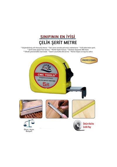 Cmc Şerit Metre 5 Metre 25 MM