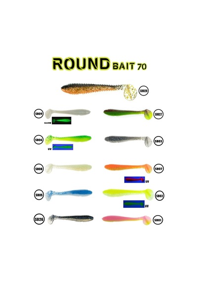 Fujin Round Bait 70mm Sb028 Silikon Balik