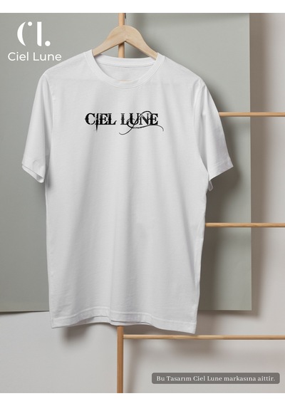 Nevermınd Erkek Blocking Graphic Ciel Lune - Oversize Tişört Beyaz Beyaz