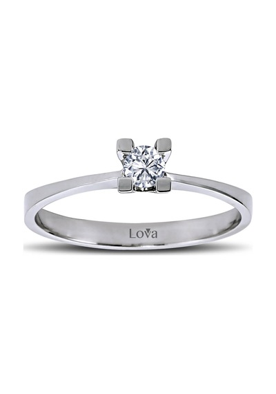 Lova F Renk 0,13 Karat Pırlanta Tektaş Yüzük - 1010113