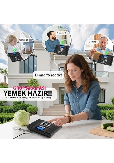 Hello F60d Dc 5v 1a Kablosuz Intercom Sistemi 18 Kanal Kapalı Devre Sesli İletişim Çözümü
